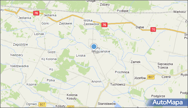 mapa Celiny Szlacheckie, Celiny Szlacheckie na mapie Targeo